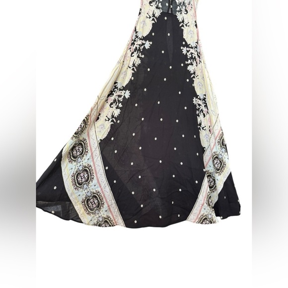NWT Free People Darjeeling Black Paisley Print Swing Short Slip Dress Size XS - Picture 2 of 7